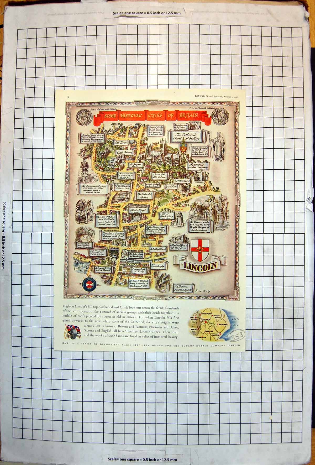 Old Historic Cities Britain Lincoln Jaeger Wools Sanderson Wallpaper1
