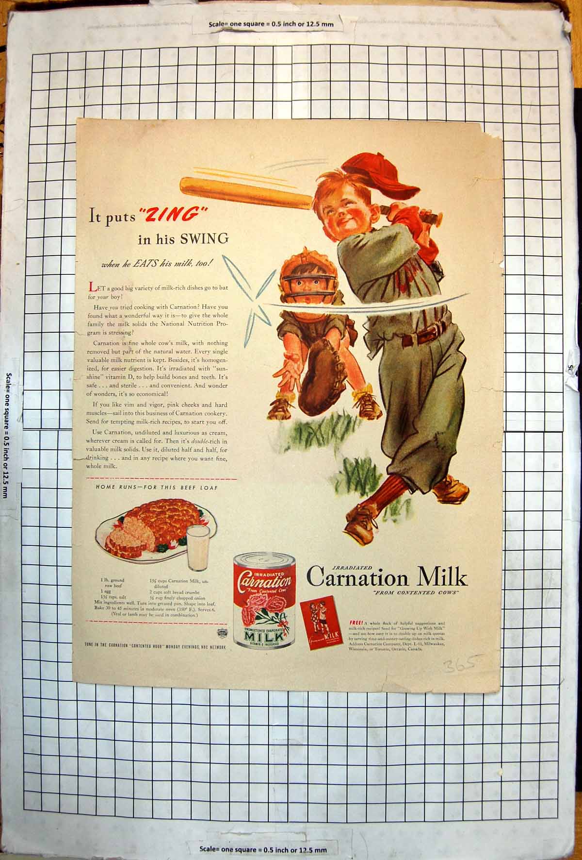 Antique Old Print Carnation Milk Puts Zing In Swing Alcoa Aluminium Planes