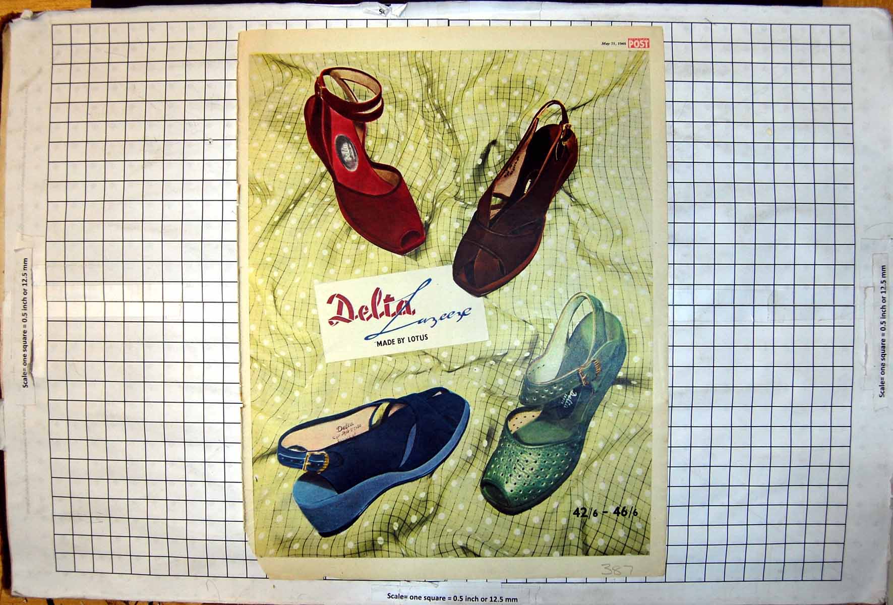 Old Lotus Shoes Hercules Bicycles Goya Fragrance Bond St London 1949 20th