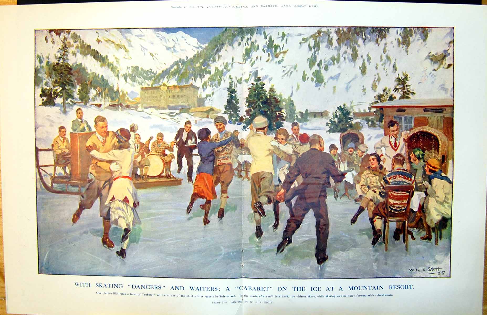 Old Skating Dancers Cabaret Ice Mountain Resort Switzerland Stott 192 20th