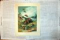 Antique Old Print African Rhinoceros Hunt Natives Guns Dogs Charging Pools
