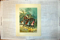 Old Print Travelling Litter White Man Four Natives Carrying Africa Colour