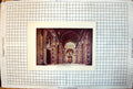 Antique Old Print Interior St Peter'S Rome Arches Statuary Ceiling Lettering