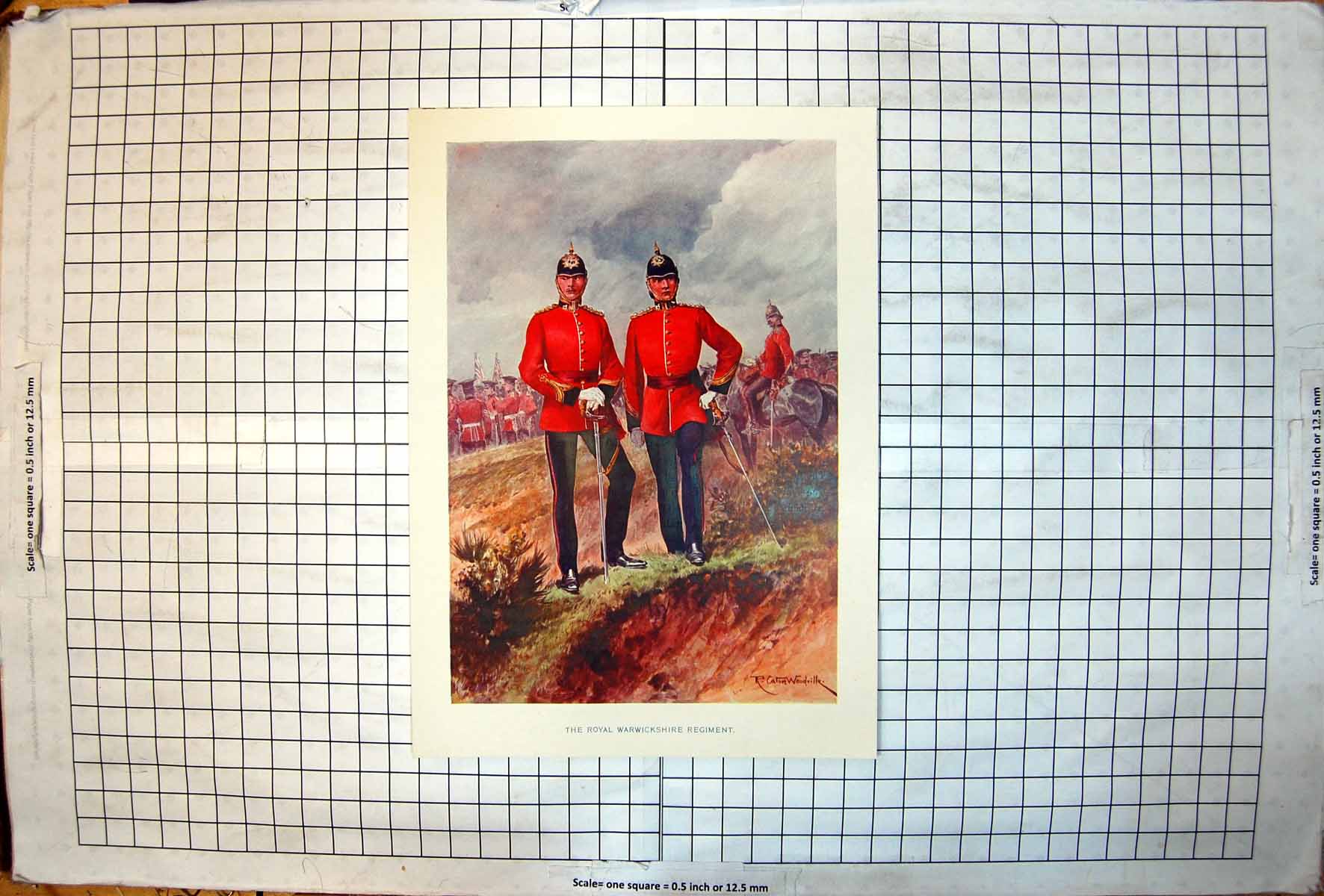 Old Royal Warwickshire Regiment R Caton Woodville Colour Red Jackets