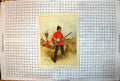 Old Print 35Th Royal Sussex Portrait Colour In Action Rough Ground Rifle