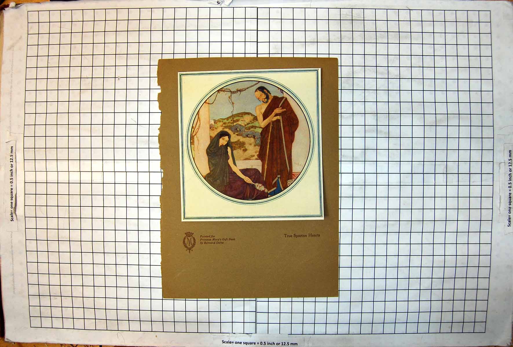 Old True Spartan Hearts Edmund Dulac Princess Mar'S Gift Book Colour 20th