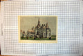 Antique Old Print Fettis College Comely Bank Building Grounds People Parasols
