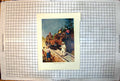 Antique Old Print Teak Being Loaded Onto Railway Carriage Elephants Colour