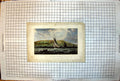 Antique Old Print Erith And Belvidere Yachts Sailing Wooded Hillsides Beyond