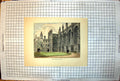 Antique Old Print New College Chapel Colour Tall Windows People Grass C1909