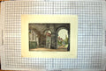 Antique Old Print Worcester College The Quadrangle Lanterns Archways C1909 20th