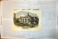 Original Old Antique Print Harlaxton House Near Grantham Now In Course Erection