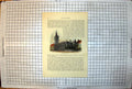 Antique Old Print College Church St Andrews Scotland Colour Building Trees