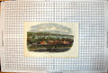 Antique Old Print Liverpool Gunpowder Magazines Red Roofed Buildings Enclosed