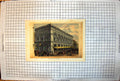 Antique Print Free Trade Hall Manchester Arches Columns Canopy Busy Street