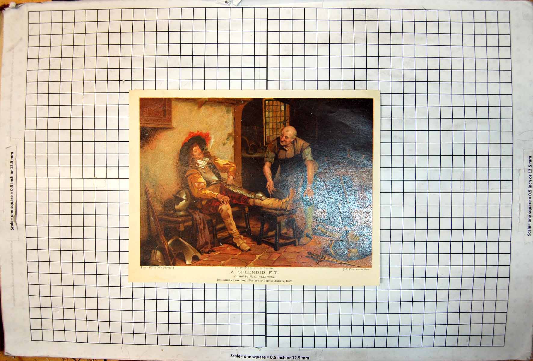 Old Splendid Fit HG Glindoni Blacksmith Testing Plate Armour Man 1904 20th