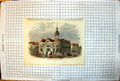Old Antique Print New Corn Exchange St Neotts Huntingdonshire Colour 1863 19th