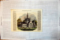 Old Antique Print Whippingham Church Near Osborne Isle Wight Trees 1862 19th