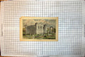 Old Antique Print Cingham Priory Austere Building Arches Graveyard Ruins