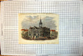 Antique Print New Corn Exchange St Neotts Huntingdonshire Horse People 1863