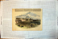 Original Old Antique Print Broadstairs From Sketch Seafront Steps Through Cliff