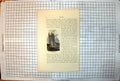 Old Antique Print Wrexham Church Tower Wooden House Cart People Washing