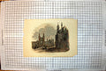 Old Print Chief Quadrangle Or School Yard Buildings Clock Tower Children