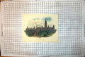 Antique Old Print Parliament House Ottawa Buildings Towers Trees Shrubbery