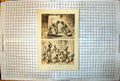 Old Print African Women Pounding Grain Natives Making Pombe Drink Gourds