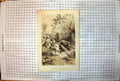 Antique Print African Traveller Attacked By Lion Horseback White Man Jungle
