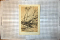 Old Antique Print Whirlwind Sand Sahara Camels Riders Fleeing For Safety