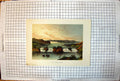 Antique Old Print Lake Victoria Nyanza Pale Lighting Colour Waterfall Rocks