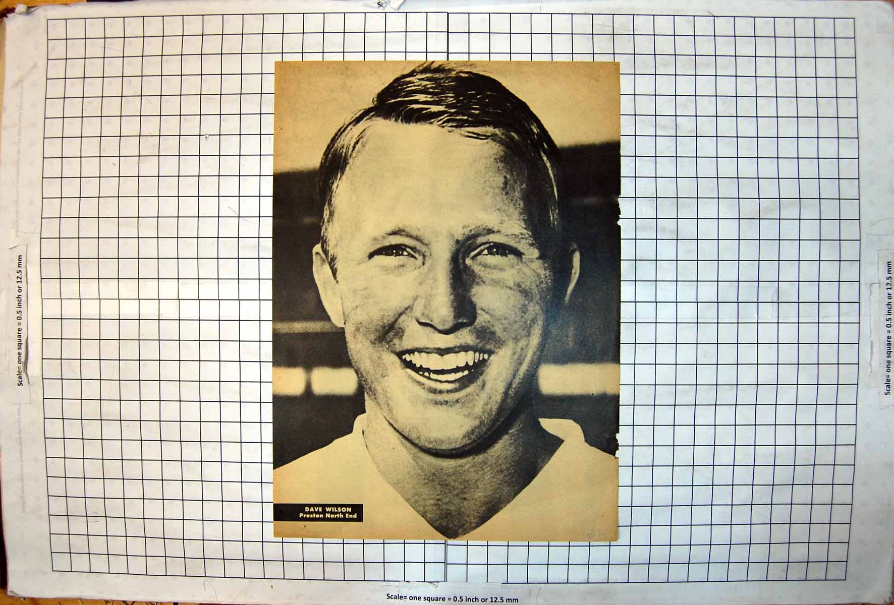 Antique Old Print Dave Wilson Preston North End Terry Simpson West Bromwich