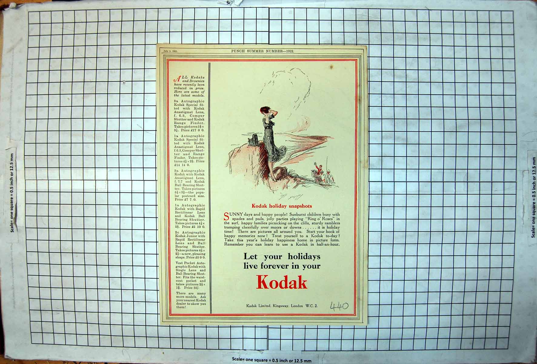 Old Adverts Kodak Camera Girl Hill Pears' Solid Brilliantine Hair Tonic