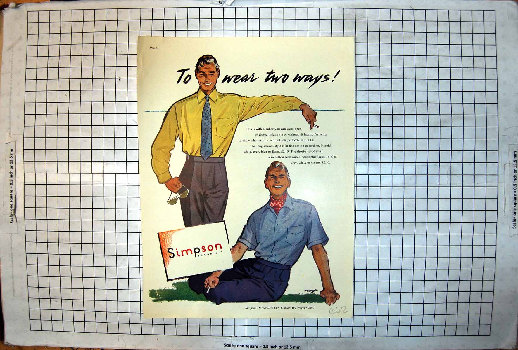 Antique Print Adverts Simpson Piccadilly Shirts Guinness Horseless Carriage