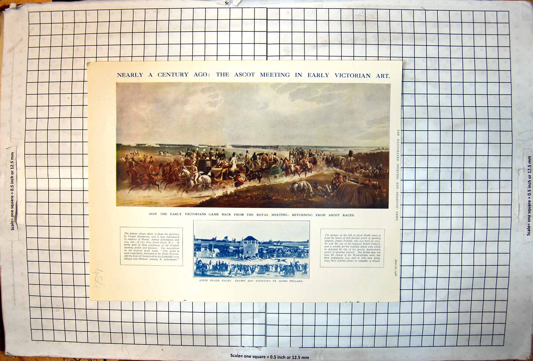 Original Old Vintage Print Early s Royal Ascot Windsor Verderer Enclosure 1928
