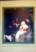 Antique Old Print Drowsy Landlady Gabriel Metsu Woman Sleeping Chair Dog 1939