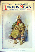Old Print Compliments Season Snowballs Hit Portly Man Carrying Water 1938 20th