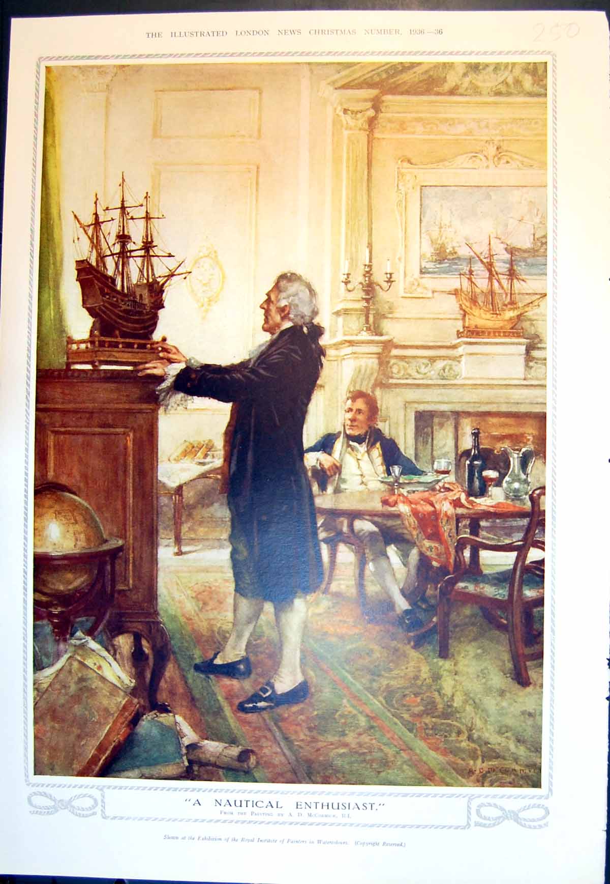 Old Print Nautical Enthusiast Days Great Grandmamma London Visitors 1936 20th