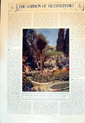 Antique Old Print Garden Gethsemane E Harrison Austrian Petroleum Wells 1915