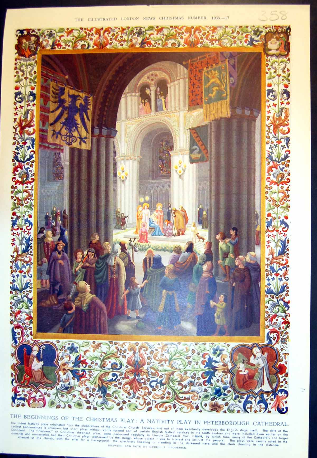 Old Nativity Play Peterborough Cathedral Miracle Play Rochester 1935 20th