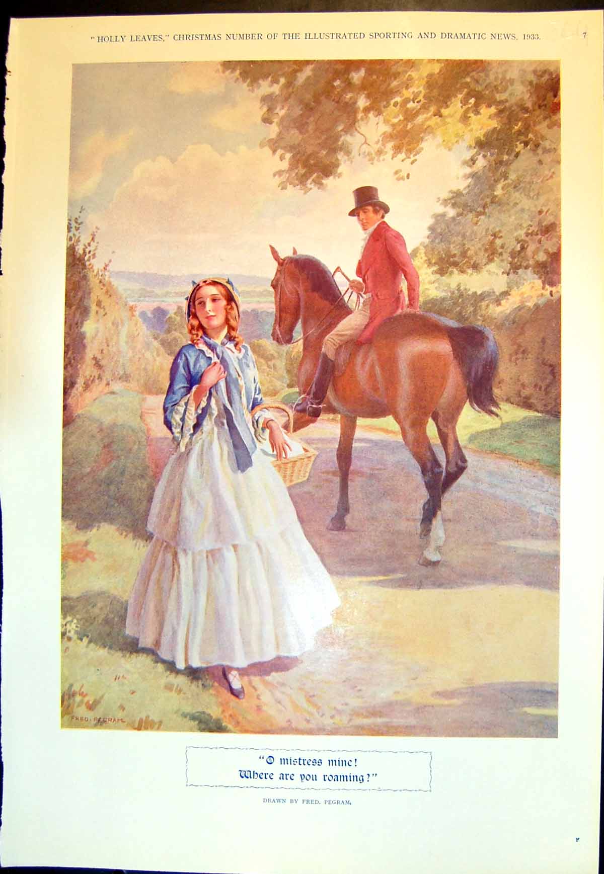 Old O Mistress Mine Where Are You Roaming Garden Dreams G Nicoll 1933 20th