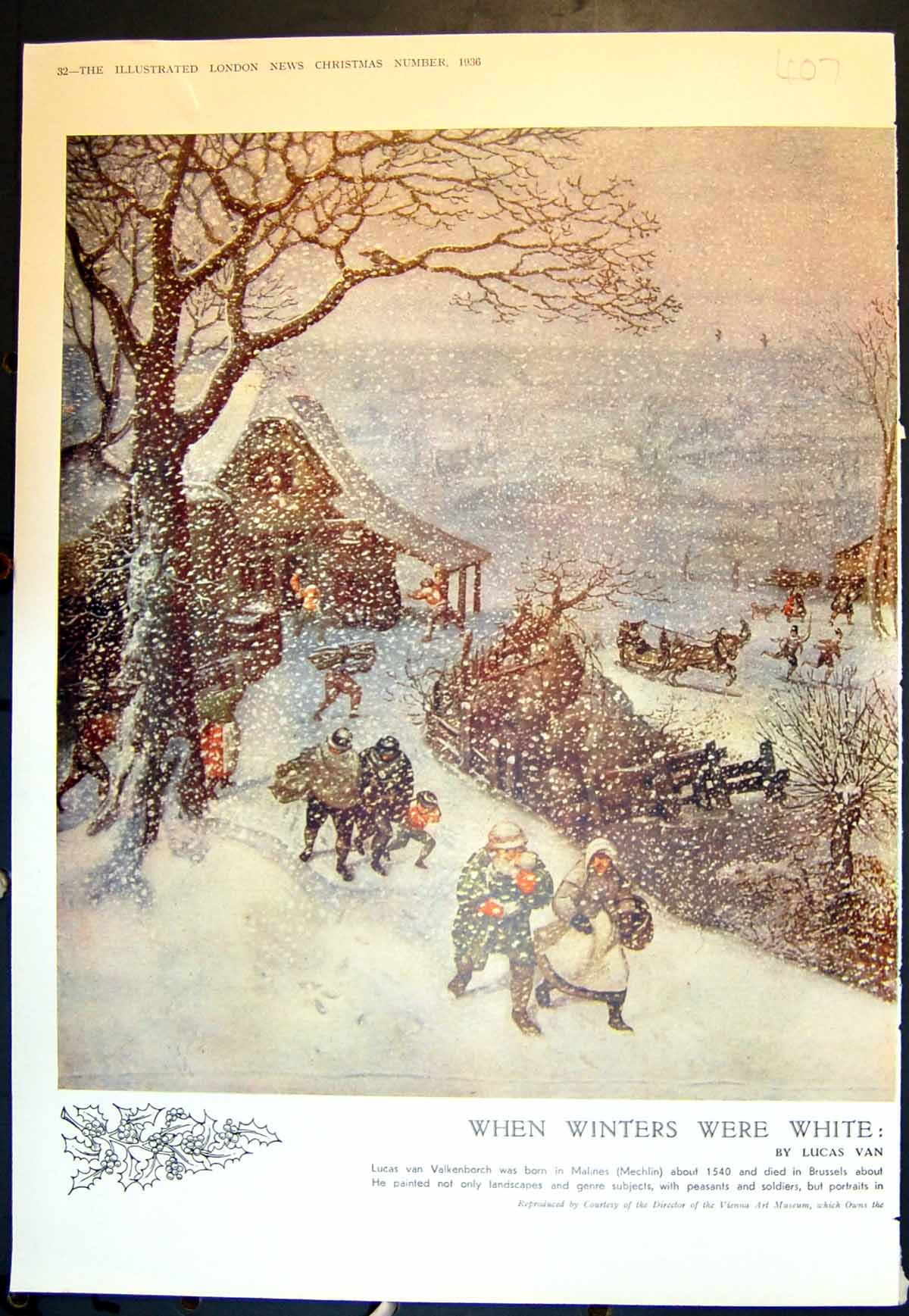 Old When Winters Were White Village Snow Winter Norfolk 1936Pages 20th