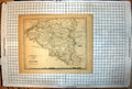 Old Print Map Belgium Wt. Flanders Antwerp Brussels Sth. Brabant Section