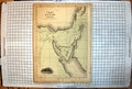 Antique Old Print Countries Between Egypt And Canaan Map Desert Amalekites