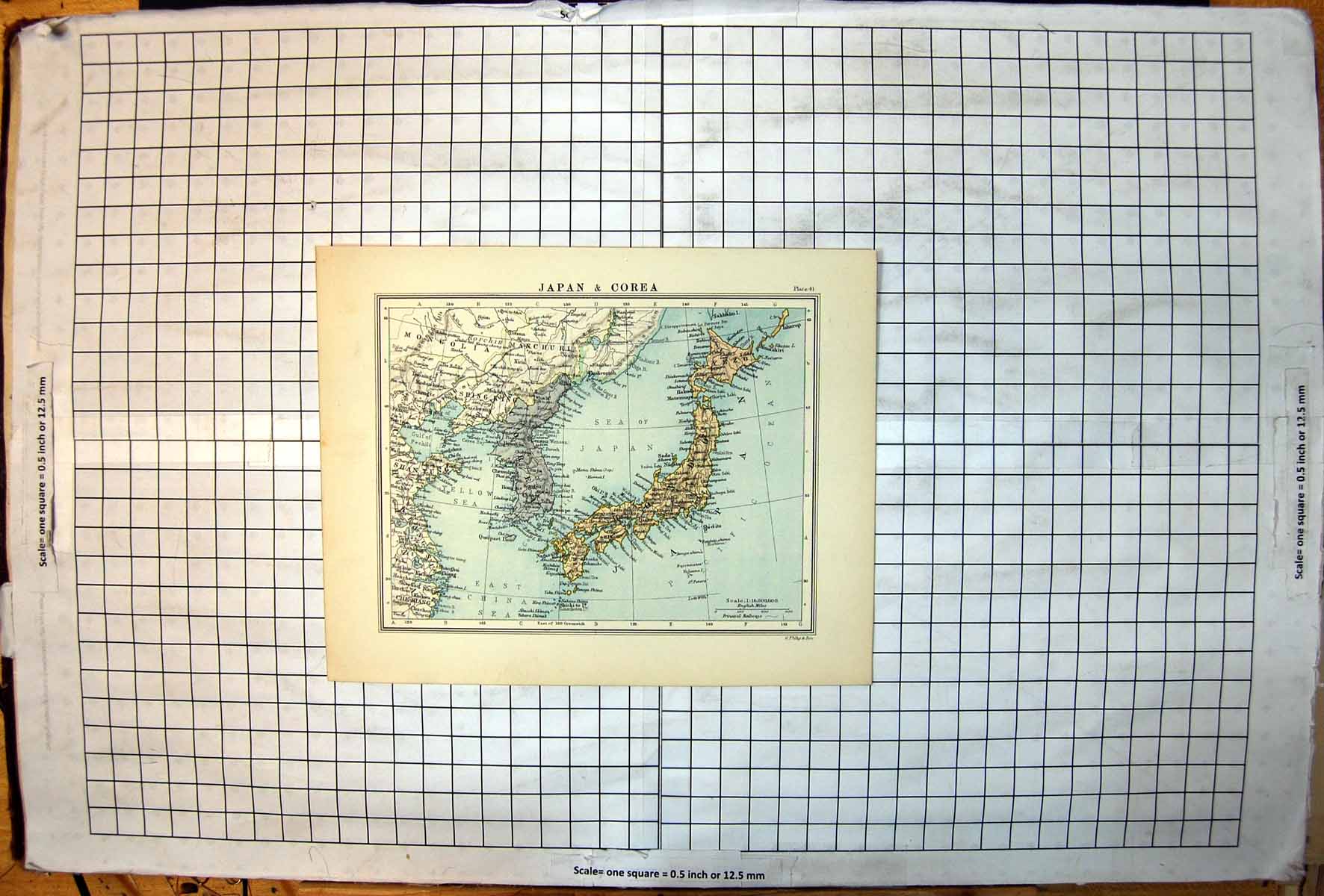 Antique Old Print Japan And Corea Chonju Kongju Yezo Shikoku Nagasaki C1890'S