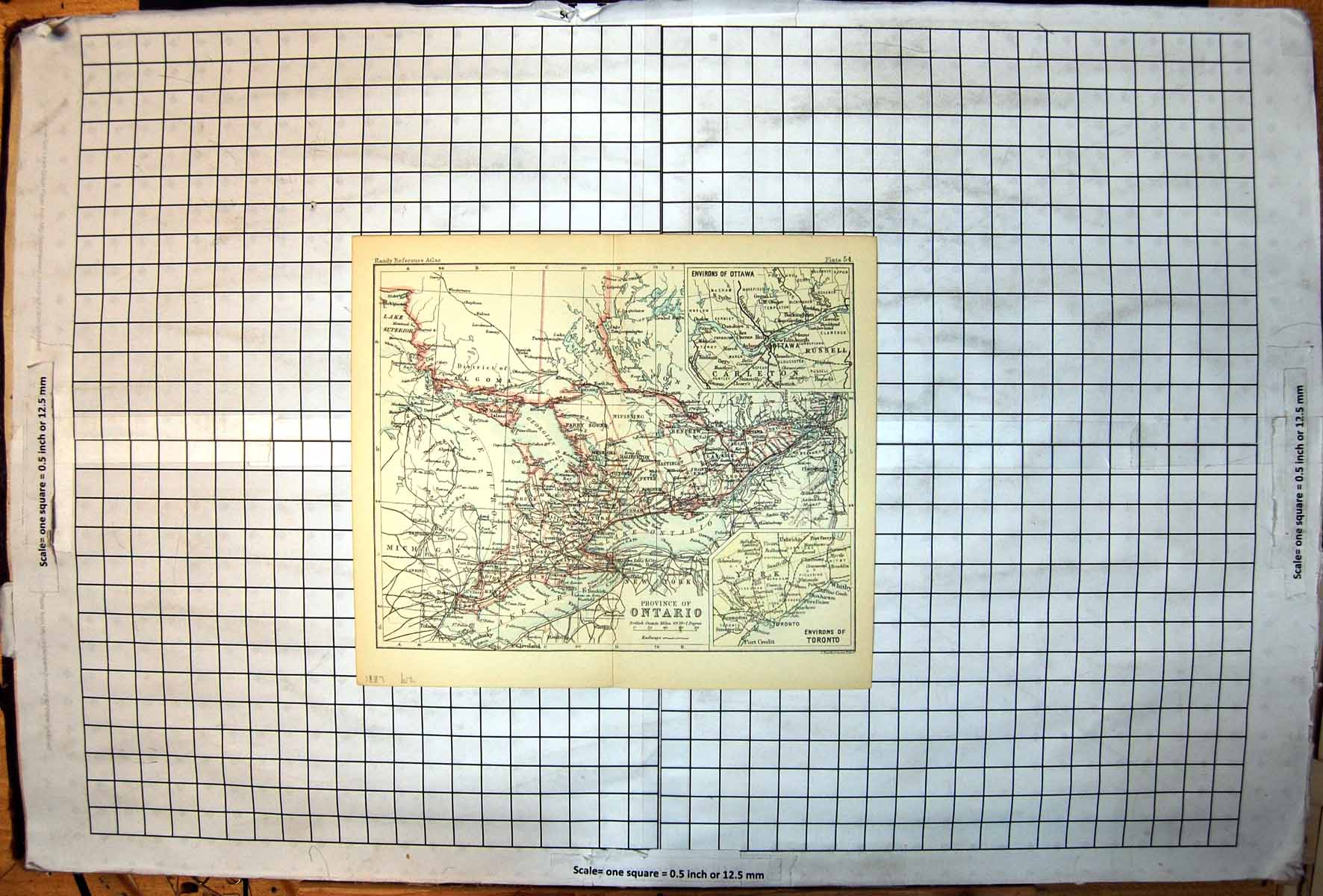 Antique Old Print Province Ontario Map Ottawa Toronto District Algoma 1887 19th