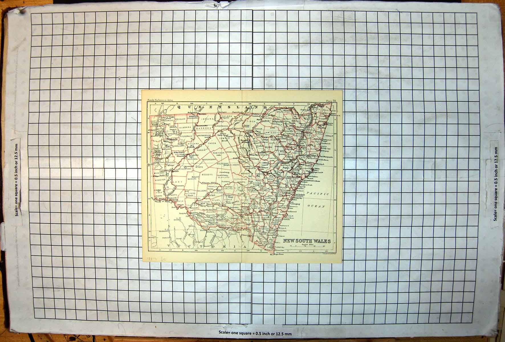 Antique Print Australia Map New South Wales Booroondarra Manara Taila 1887 19th