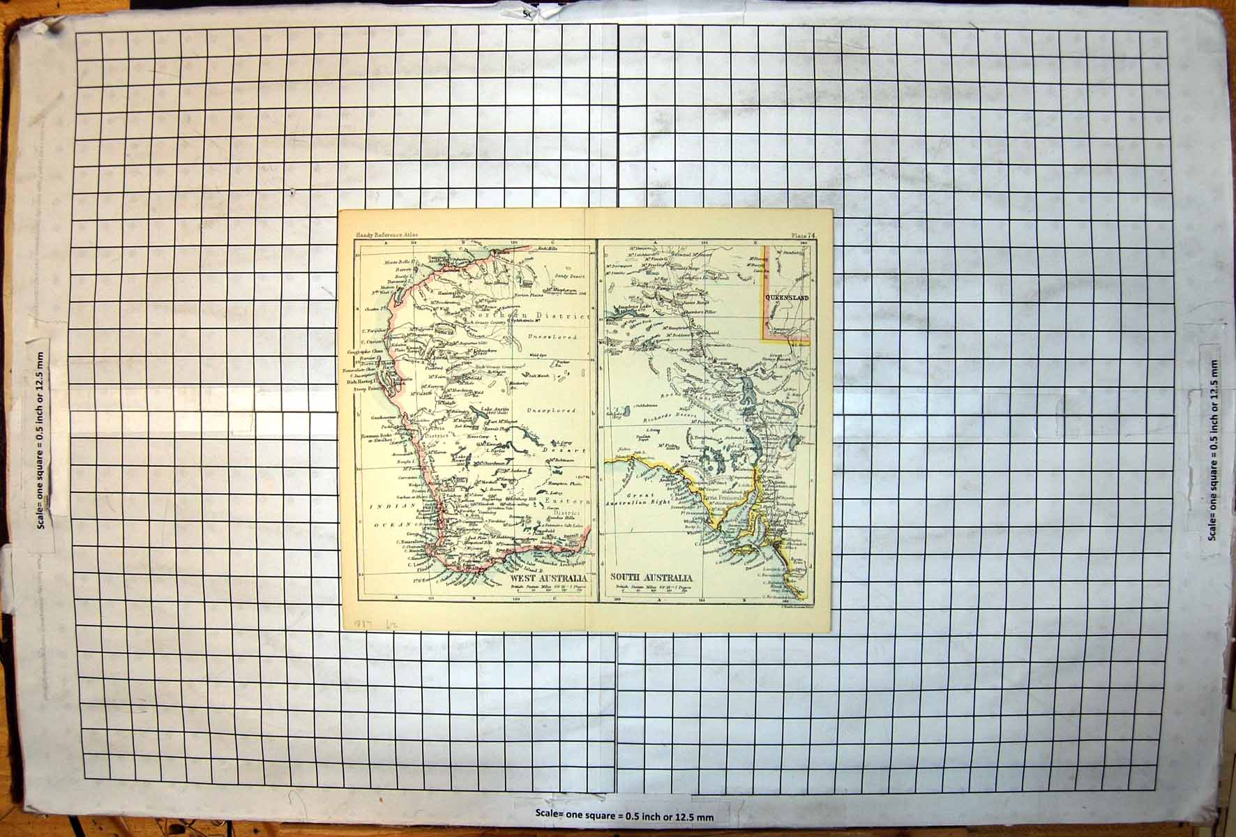 Old Print West Australia South Map Victoria District Eyria Peninsula 1887 19th
