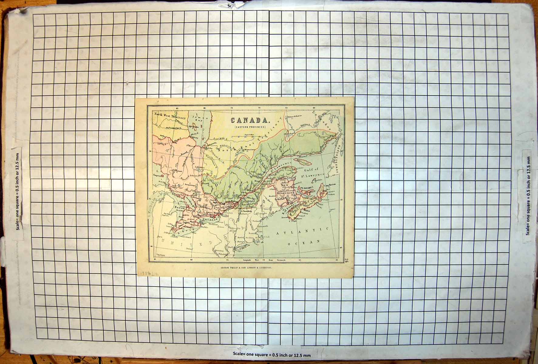 Old Print Canada Eastern Provinces Map St Lawrence River L. Ontario 1886 19th